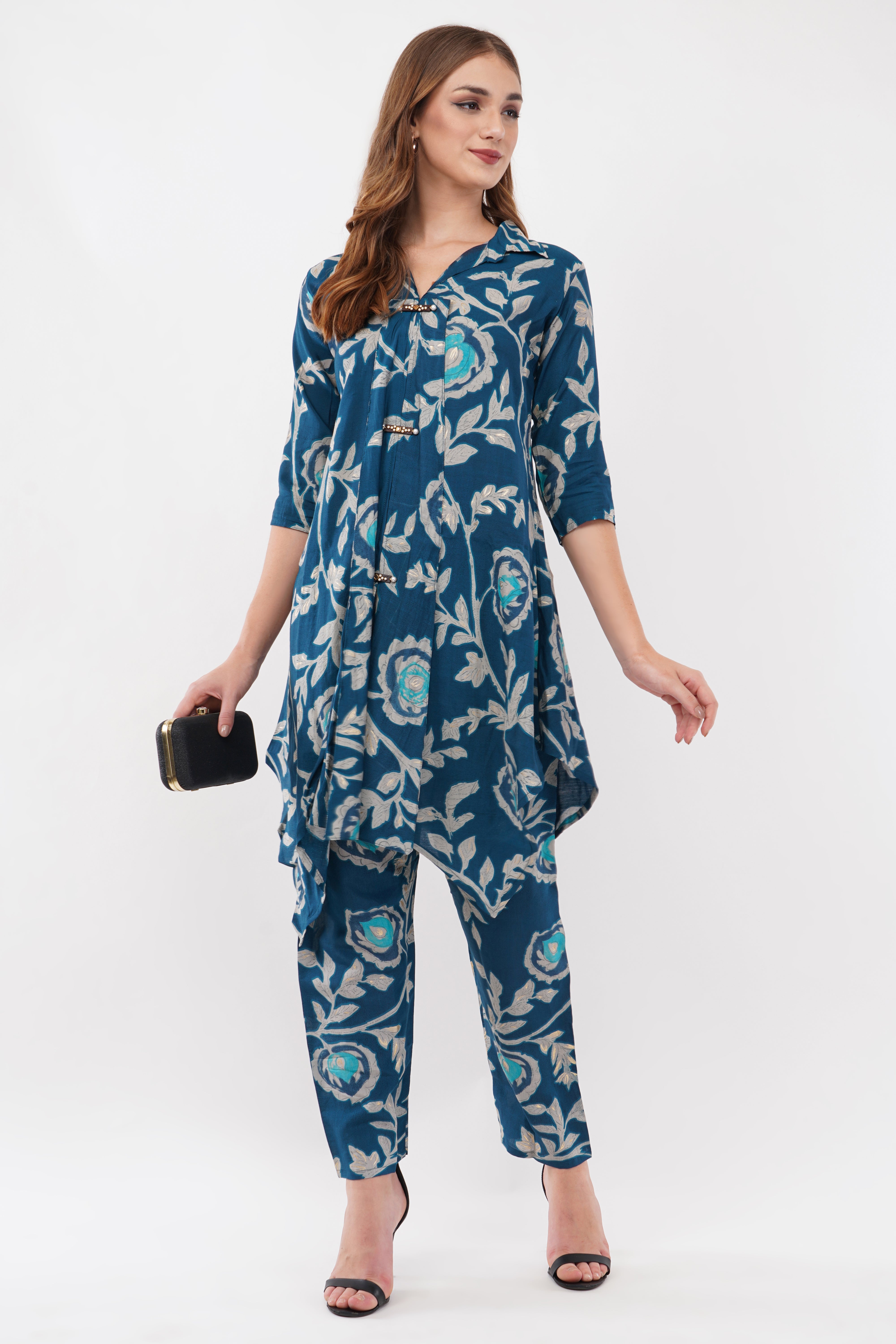 Muslin Asymmetrical Top Co-Ord - Set Of 2