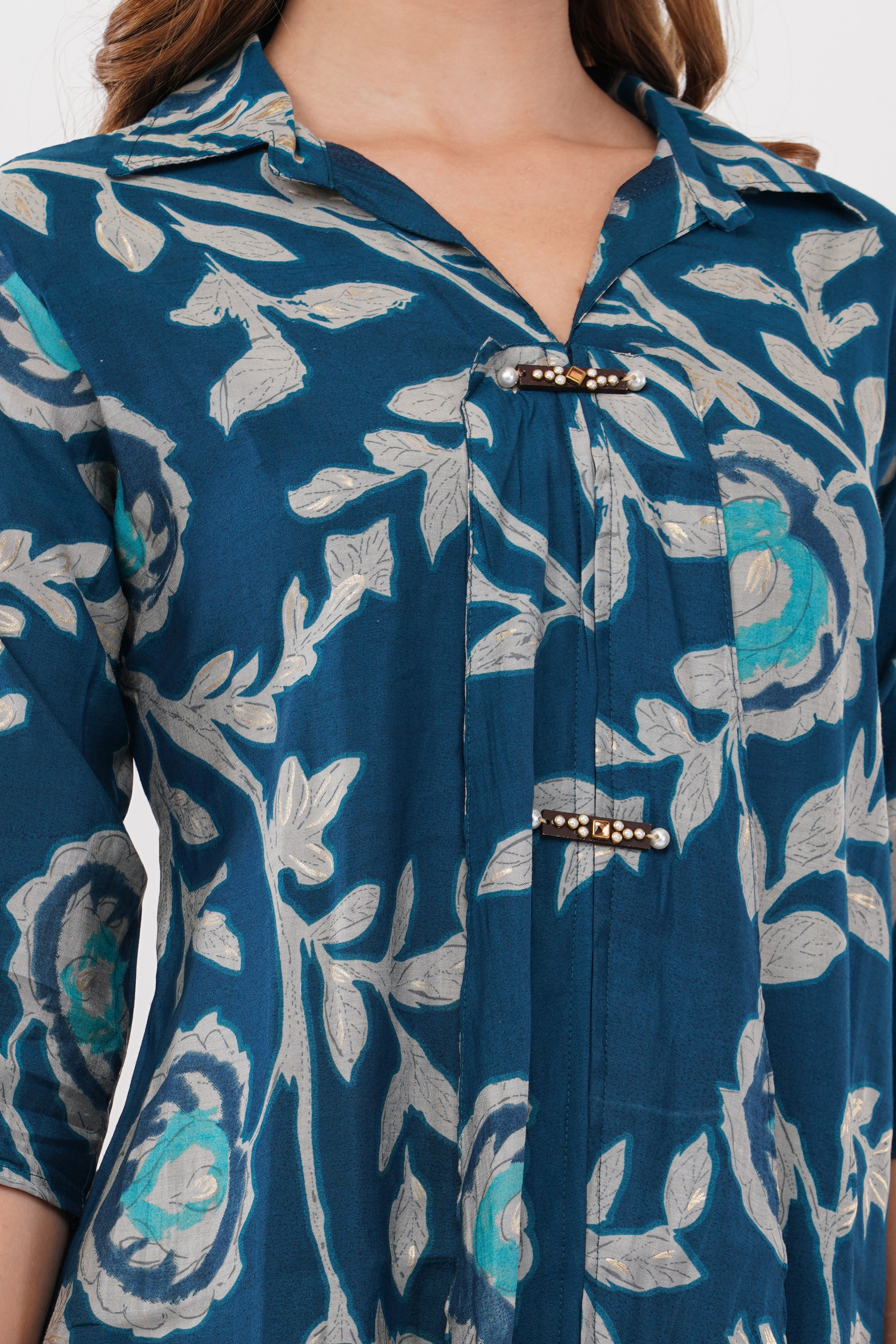 Muslin Asymmetrical Top Co-Ord - Set Of 2