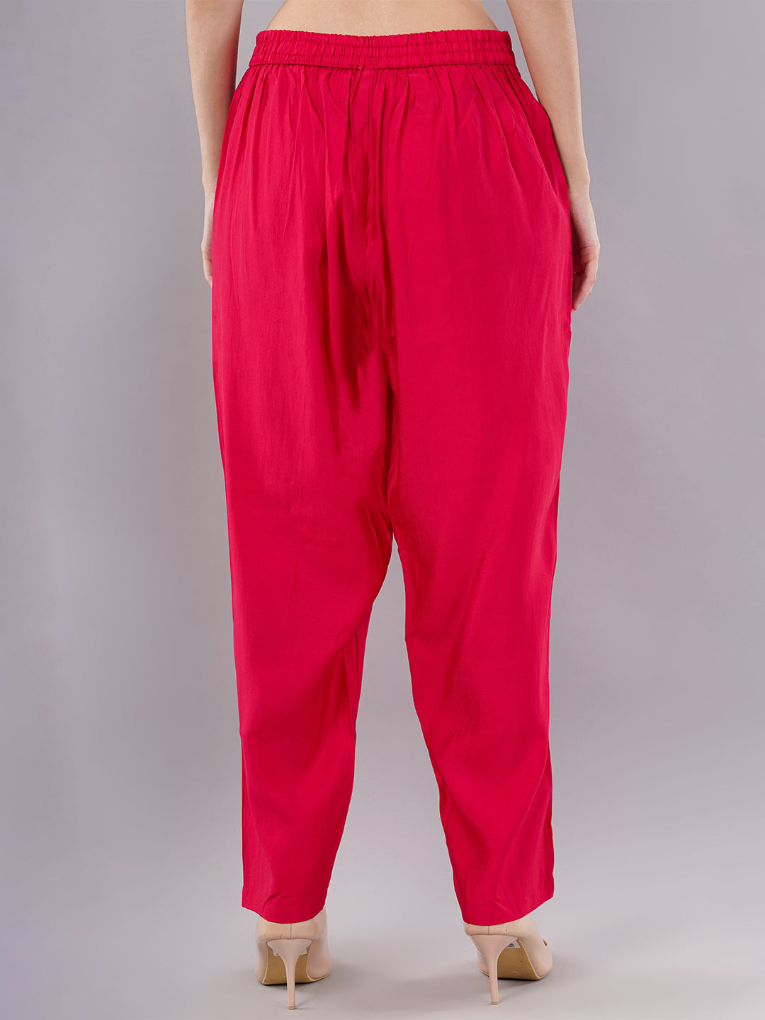 dhartii Elite Festive Red  Embroidered Suit Set with Organza Dupatta and Pants (3 Piece Set)