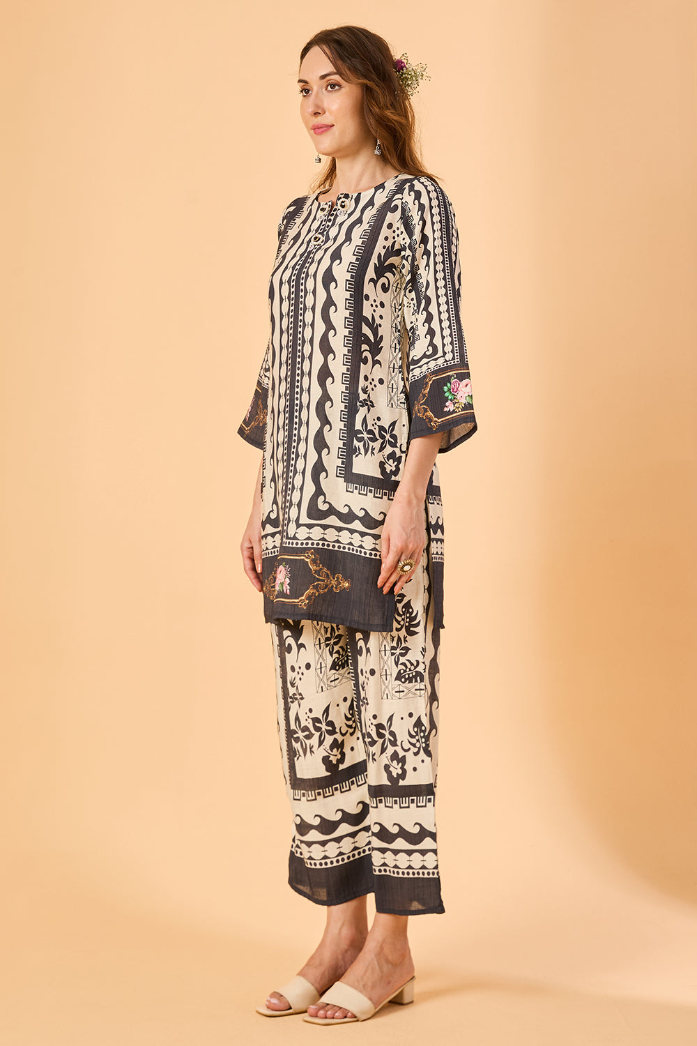 dhartii  Black Muse Printed Co-Ord Set