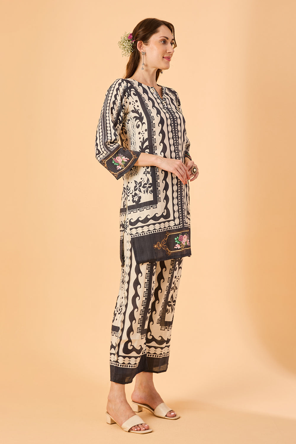 dhartii  Black Muse Printed Co-Ord Set