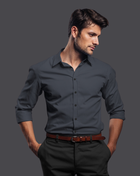 Elegant Hemp Shirt in Black